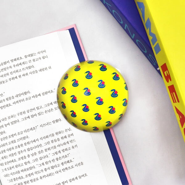 ★빅세일★푸른 뱀의 해, 알록달록 컬러풀 문진 (패턴_옐로우)