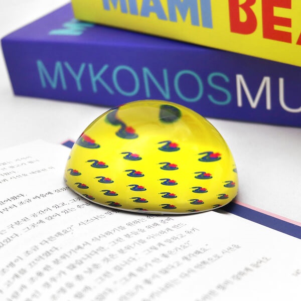 ★빅세일★푸른 뱀의 해, 알록달록 컬러풀 문진 (패턴_옐로우)