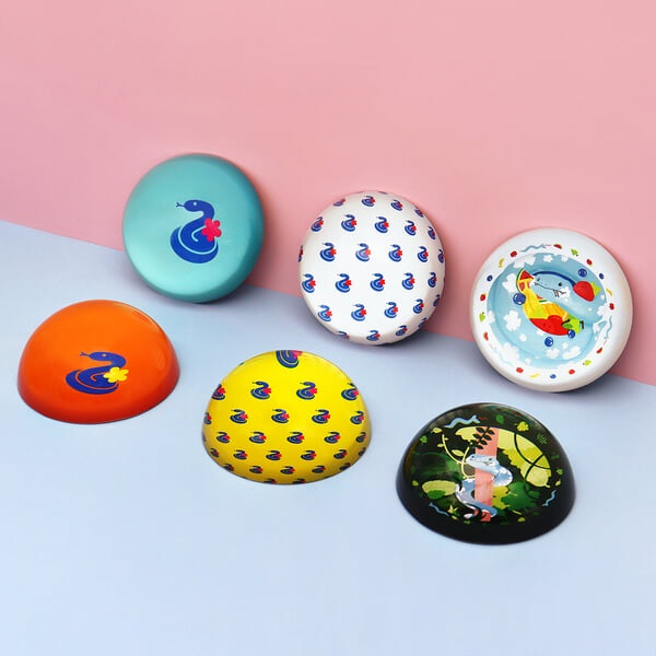 ★빅세일★푸른 뱀의 해, 알록달록 컬러풀 문진 (패턴_옐로우)