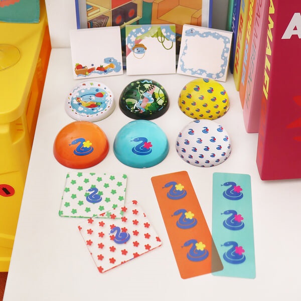 ★빅세일★푸른 뱀의 해, 알록달록 컬러풀 문진 (패턴_옐로우)