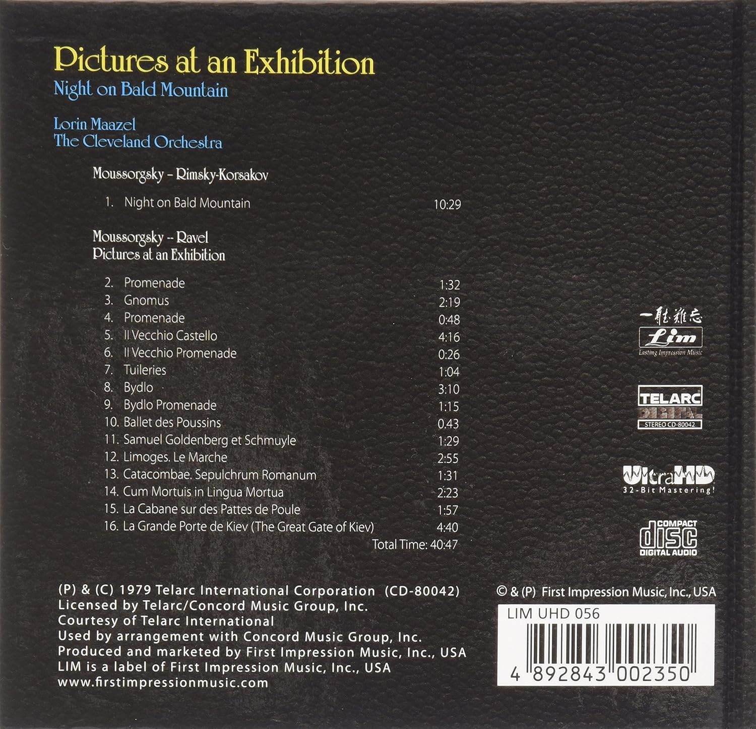 Lorin Maazel 무소르그스키: 전람회의 그림, 민둥산의 하룻밤 (Mussorgsky: Pictures at an Exhibition, Night on Bald Mountain)
