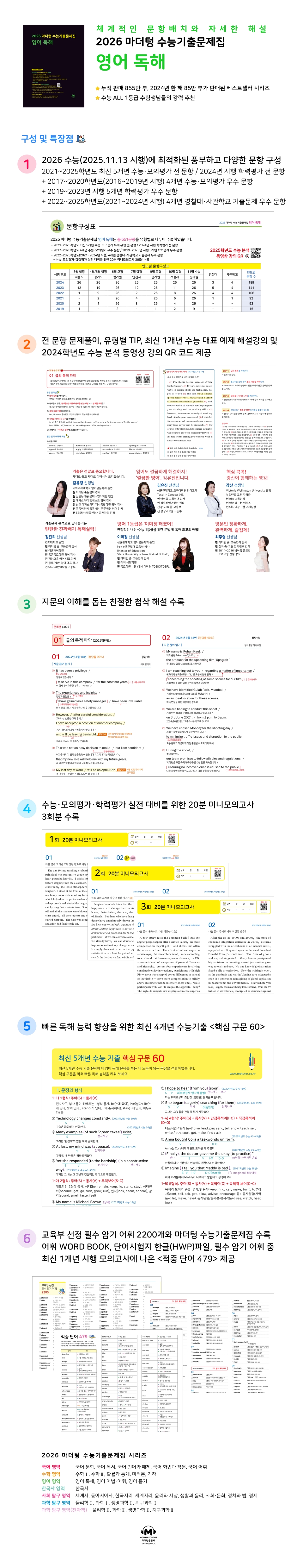 상세이미지_2026 마더텅 수능기출문제집 영어 독해