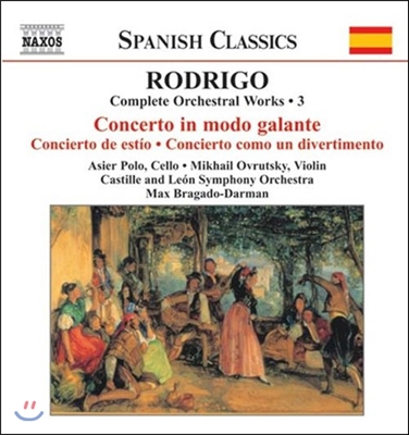 Max Bragado-Darman 로드리고: 관현악 작품 전집 3 - 협주곡 (Rodrigo: Concerto in Modo Galante, Concierto de Estio)