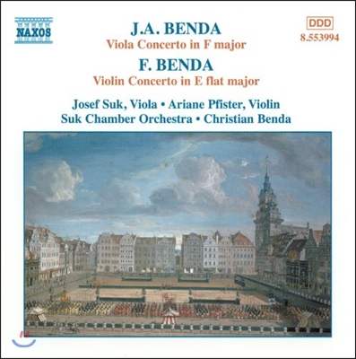 Josef Suk / Christian Benda 벤다: 비올라 협주곡, 바이올린 협주곡 (J.A. Benda: Viola Concerto / F. Benda: Violin Concerto)