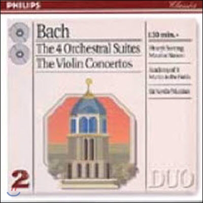 [중고] Neville Marriner / Bach : 4 Orchestral Suites &amp; Violin Concertos (2CD/수입/4465332)