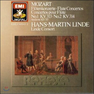 [중고] Hans-Martin Linde, Linde Consort / Mozart: Flute Concertos Nos. 1 & 2 (수입/cdc7476432)
