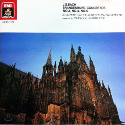 [중고] Neville Marriner / J.S.Bach : Brandenburg Concertos no.3,4,5 (일본수입/bestcd27)