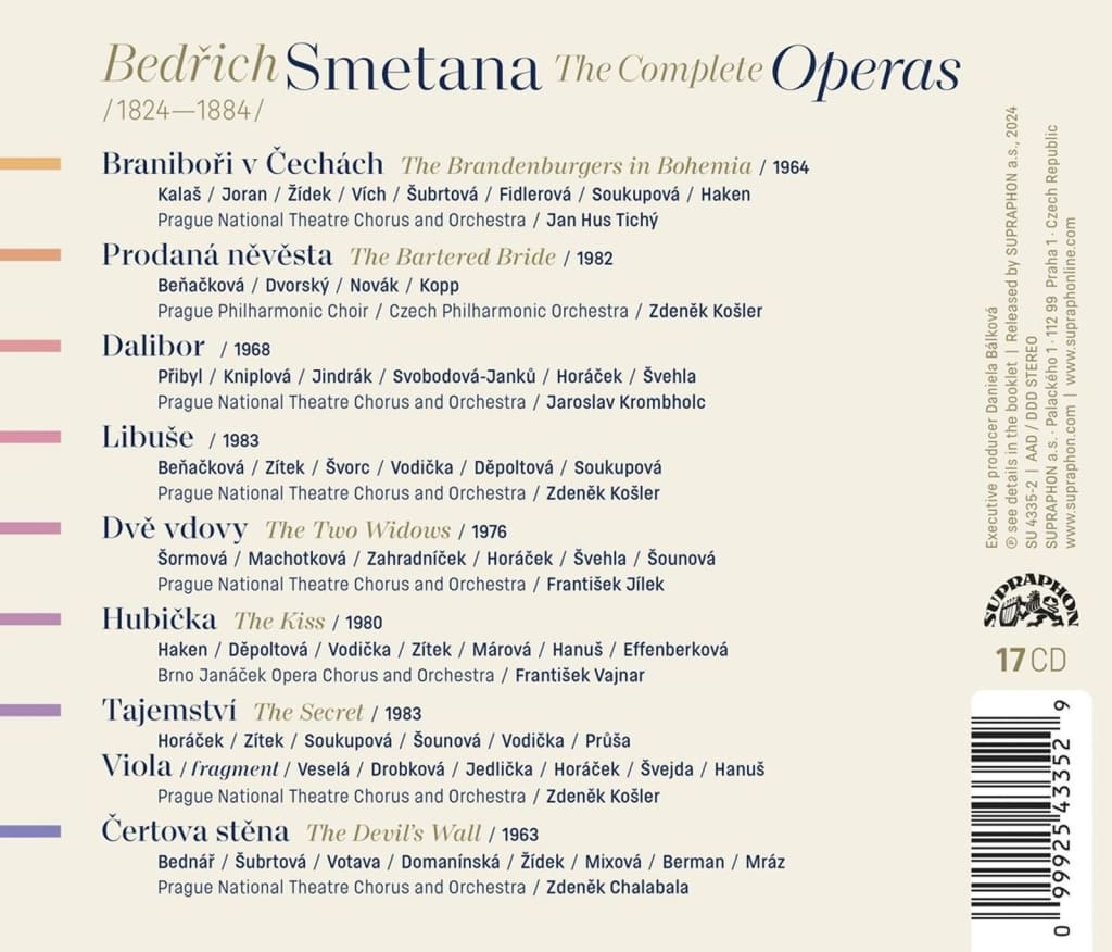 Bedrich Smetana 스메타나 탄생 200주년 박스세트 - 오페라 전집 (Smetana: The Complete Operas)