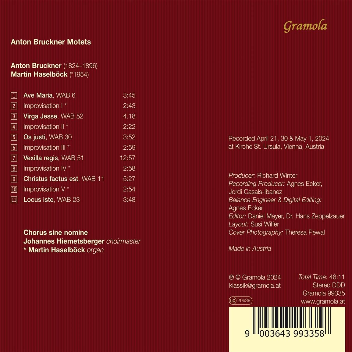 Chorus Sine Nomine 브루크너: 모테트 (Bruckner: Motetten)
