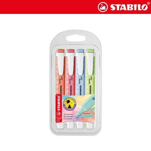 문구도매 스타빌로 스윙쿨 파스텔 형광펜세트 4색