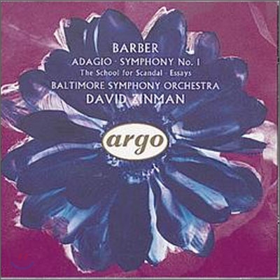 David Zinman 바버: 현을 위한 아다지오, 교향곡 1번 외 (Barber : Adagio, Symphony No.1) 