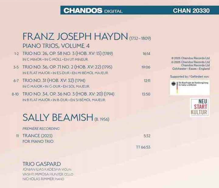 Trio Gaspard 하이든: 피아노 트리오 4집 (Haydn: Piano Trios Vol.4)