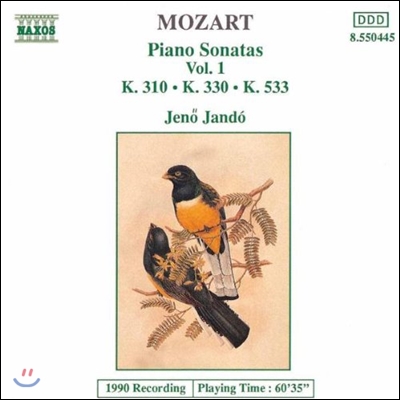 Jeno Jando 모차르트: 피아노 소나타 1집 - K.310, K.330, K.533 (Mozart: Piano Sonatas) 예뇌 얀도