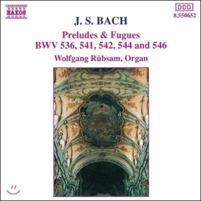 Wolfgang Rubsam 바흐: 전주곡과 푸가 (Bach: Prelude & Fugue BWV536, 541, 542, 544, 546)