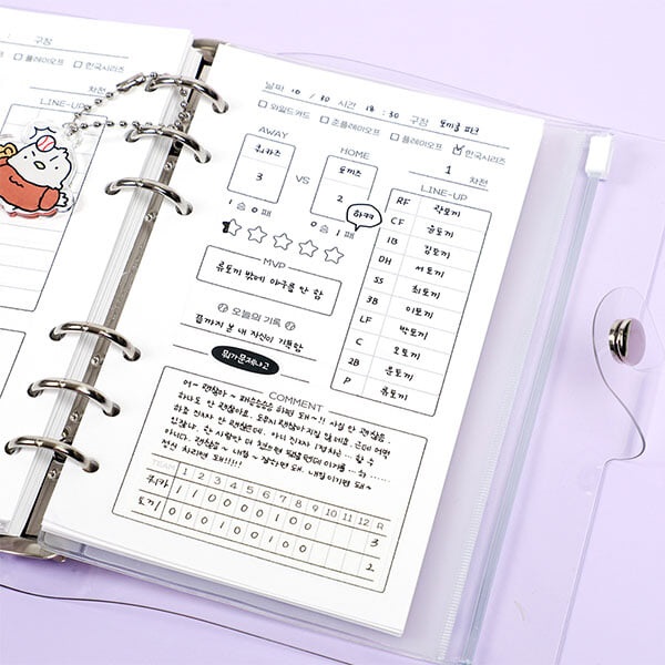 [예스24배송][A6] 온 더 그라운드 6공 야구 다이어리 리필용 속지 (192p)