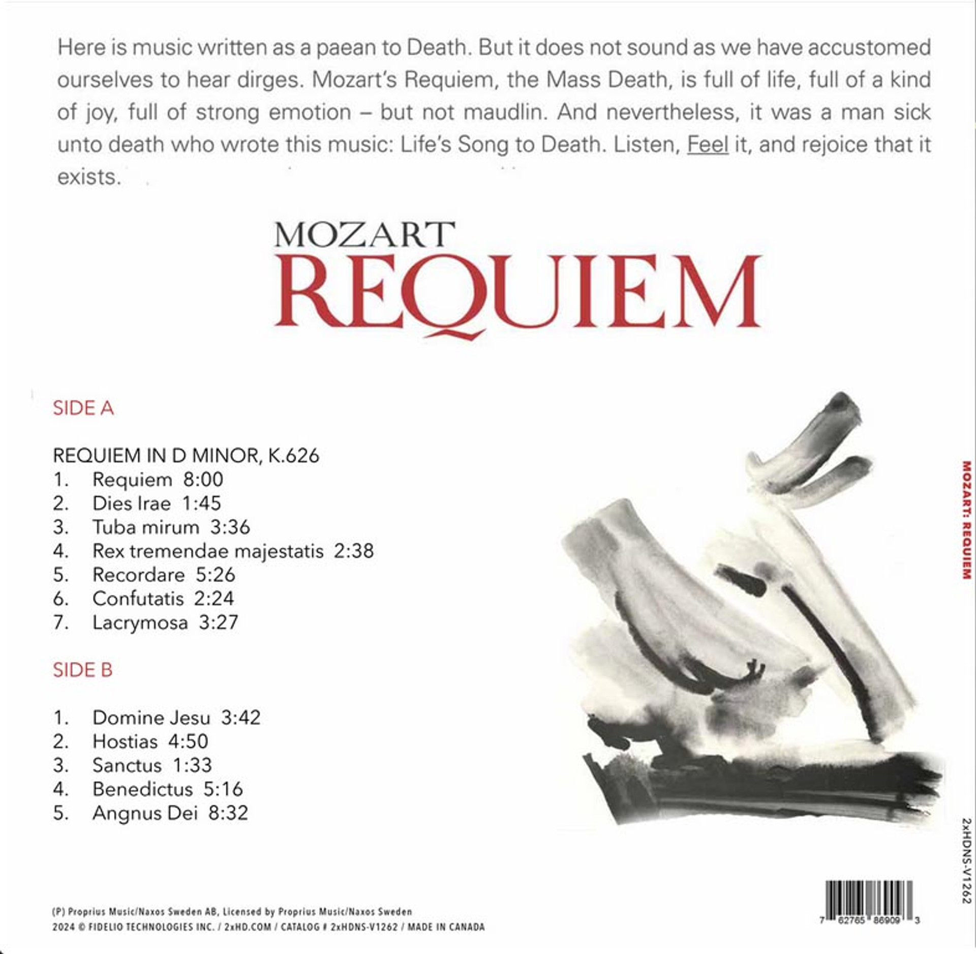 The Choir of St. Jacob, Stockholm 모차르트: 레퀴엠 (Mozart: Requiem K.626) [LP]