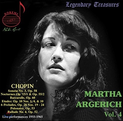 마르타 아르헤리치 실황 연주 4집 - 1965년 쇼팽 콩쿠르 (Martha Argerich Vol. 4 - Chopin)