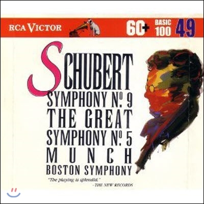 Charles Munch, Vladimir Spivakov / Schubert: Symphony No. 9- The Great & Symphony No. 5 (Rca Victor Basic 100, Vol. 49) (미개봉/bmgcd9849)