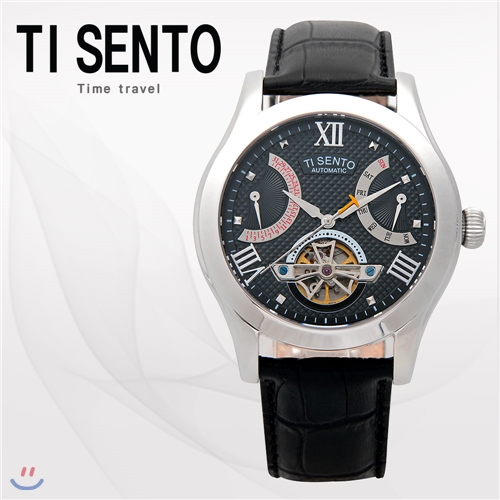 티센토(TISENTO) 남성손목시계(TS50091BWTBK/가죽밴드/오토매틱)
