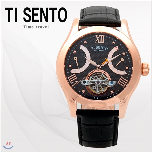 티센토(TISENTO) 남성손목시계(TS50091BROBK/가죽밴드/오토매틱)