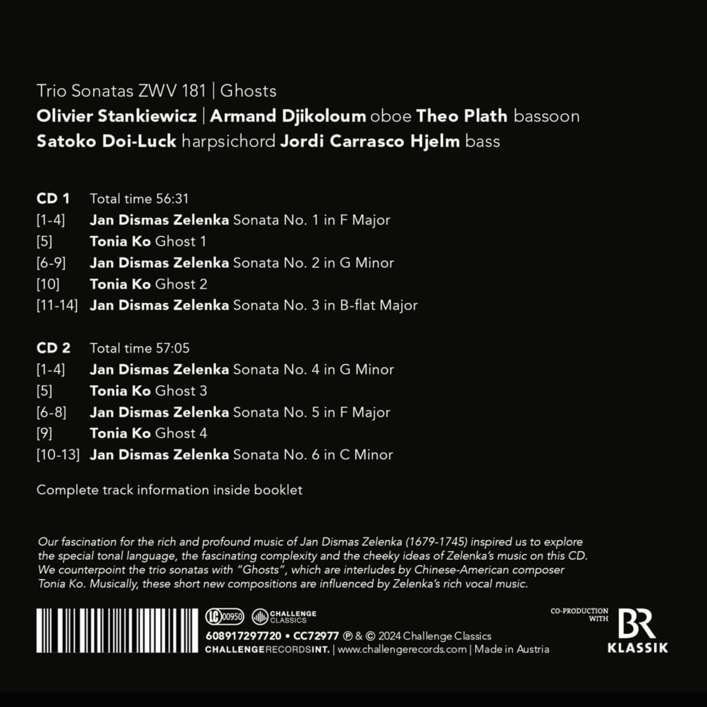 Olivier Stankiewicz 젤렌카: 트리오 소나타 작품집 / 토니아 코: '유령' (Zelenka: Trio Sonatas ZWV 181 / Tonia Ko: Ghosts)