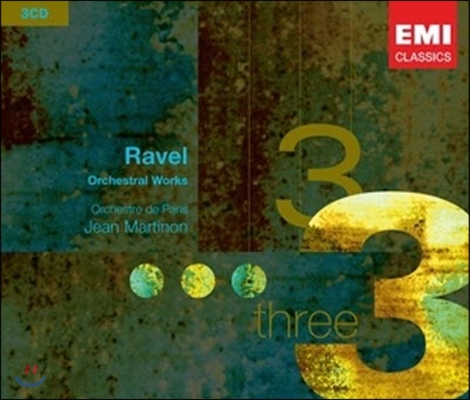 [중고] Jean Martinon / 라벨: 관현악 작품집 (Ravel: Orchestra Works/수입/3CD/5099950089222)