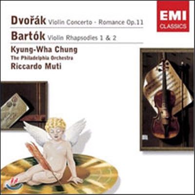 [중고] 정경화 (Kyung-Wha Chung) &amp; Riccardo Muti &amp; Simon Rattle / 드보르작 : 바이올린 협주곡, 로망스, 바르톡 : 랩소디 (Dvorak : Violin Concerto Op.53, Romance Op.11, Bartok : Rhapsody For Violin And Or