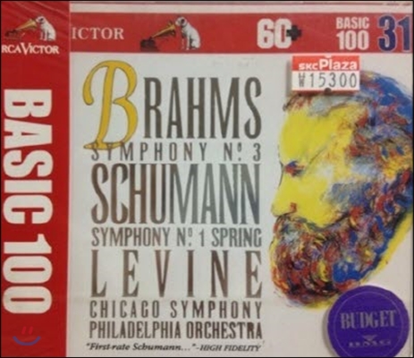 James Levine / Brahms: Symphony N.3 Schumann: Symphony N.1 Spring (미개봉/bmgcd9831)