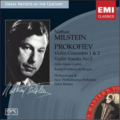 [중고] Nathan Milstein & Carlo Maria Giulini & Rafael Frubeck de Burgos / Prokofiev: Violin Concerto No.1 Op.19, No.2 Op.63, Violin Sonata No.2 Op.94 (수입/724347686221)