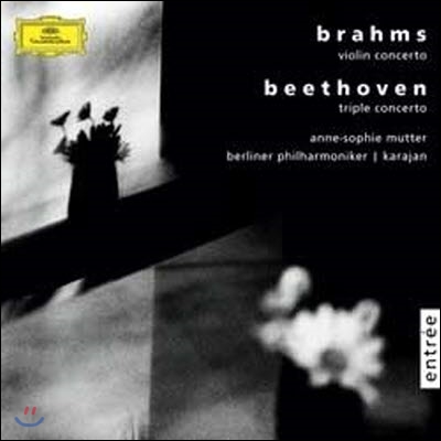 [중고] Anne-Sophie Mutter & Yo-Yo Ma & Herbert Von Karajan / Brahms : Violin Concerto Op.77, Beethoven : Triple Concerto Op.56 (수입/4745692)