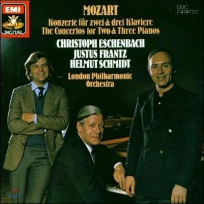 [중고] Christoph Eschenbach, Justus Frantz, Helmut Schmidt / Mozart - The Concertos For Two &amp; Three Pianos (ekcd02012)