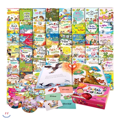 잉글리시해피랜드 English happy land 50권+CD20장+단어카드120장