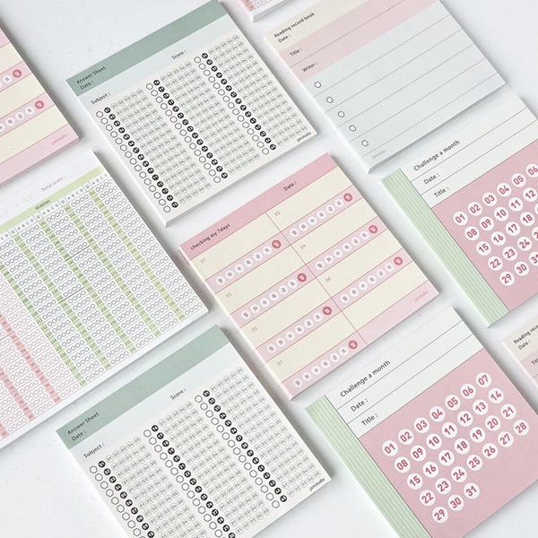 목표달성 한달 습관 메모지