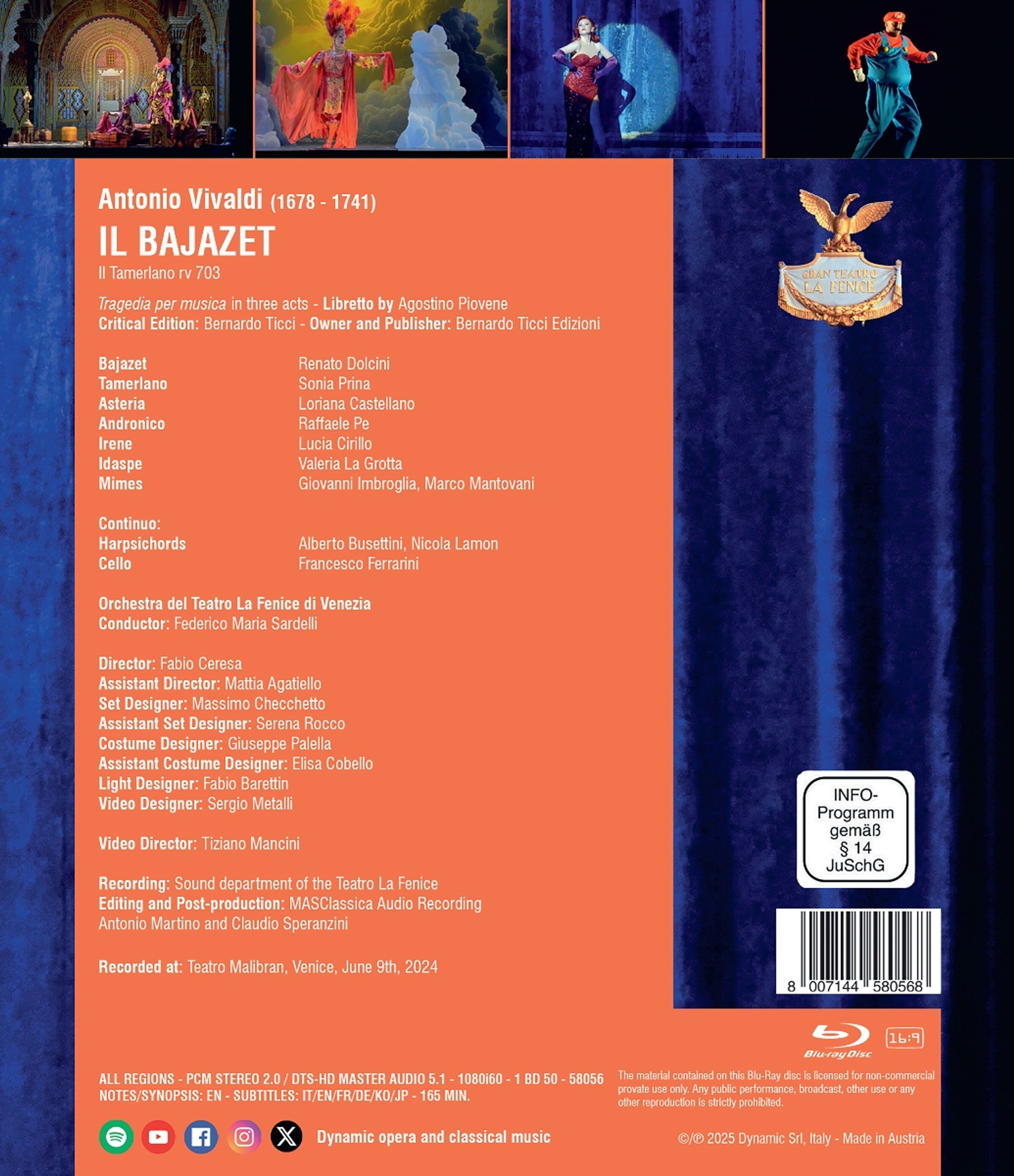 Federico Maria Sardelli 비발디: 오페라 `일 바야제` (Vivaldi: `Il Bajazet`)