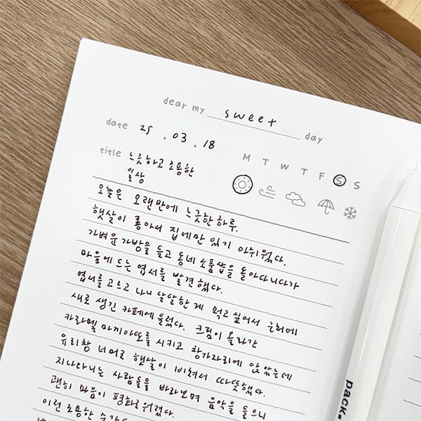 [예스24배송] 오첵 디어마이데이 6개월 일기장 데일리 다이어리