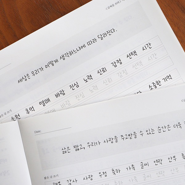 [예스24배송] 글씨를 쓰다 - 나만의 예쁜 글씨 (7가지 글씨체 연습 교정 노트) 어른학습지⑥