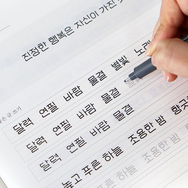 [예스24배송] 글씨를 쓰다 - 나만의 예쁜 글씨 (7가지 글씨체 연습 교정 노트) 어른학습지⑥