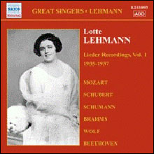 Lotte Lehmann 로테 레만 1집 (Lieder Recordings Vol.1 1935-1937)