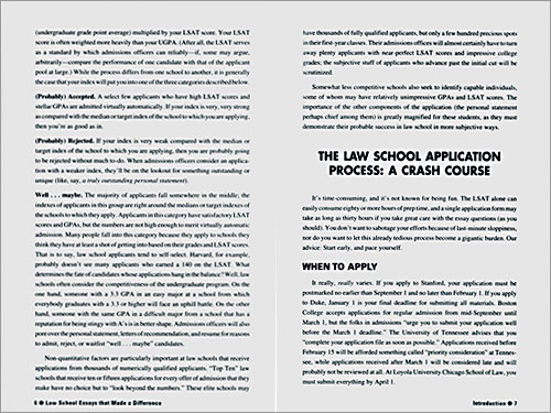 Law School Essays : That Made a Difference