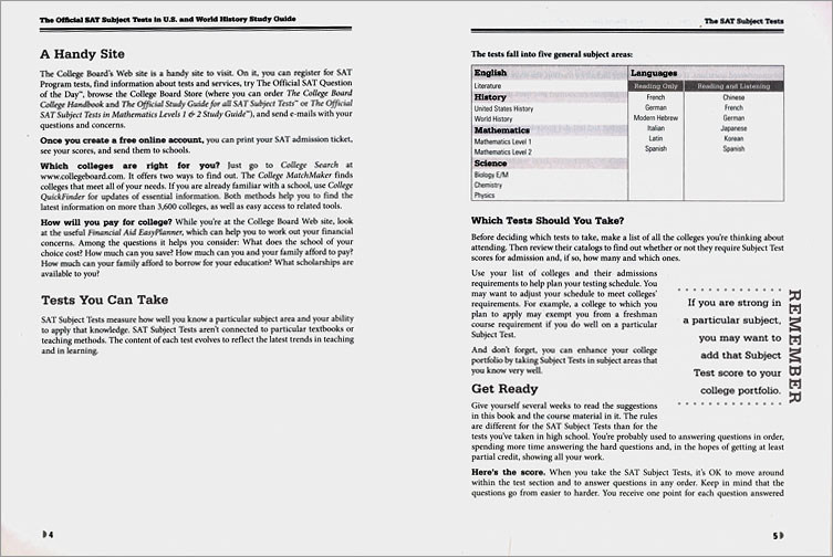 The Official SAT Subject Tests in US and World History Study Guide