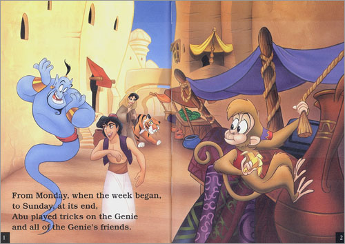 Disney's First Readers Level 2 : Abu Monkeys Around - ALADDIN (Book+CD)