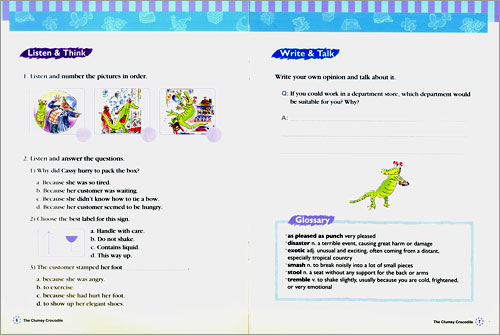 Usborne Young Reading Activity Book Set Level 2-08 : The Clumsy Crocodile