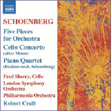 Robert Craft 쇤베르크: 5개의 관현악 소품, 첼로 협주곡 / 브람스: 피아노 사중주의 관현악 편곡 (Schoenberg: 5 Orchestral Pieces, Cello Concerto / Brahms: Piano Quartet No.1)