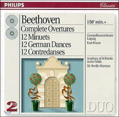 [중고] Kurt Masur, Neville Marriner / Beethoven : Complete Overtures, 12 Minuets, 12 German Dances, 12 Contredanses (2CD/수입/4387062)