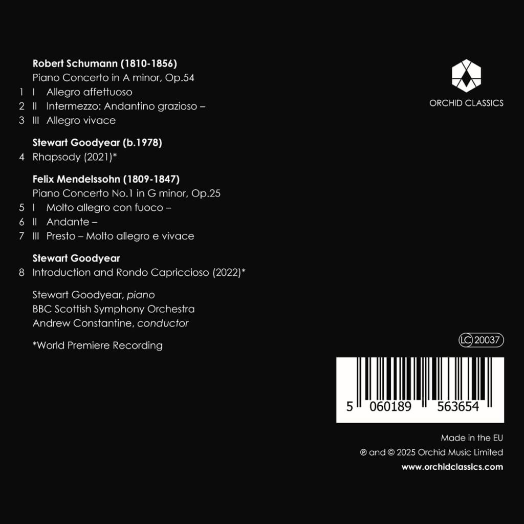 Stewart Goodyear 슈만 / 멘델스존: 피아노 협주곡 (Schumann / Mendelssohn)