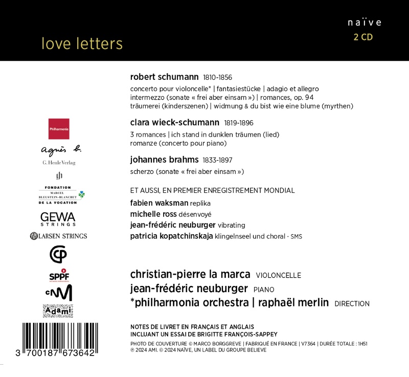 Christian Pierre La Marca 로베르트 & 클라라 슈만: 러브레터 (Love Letters)