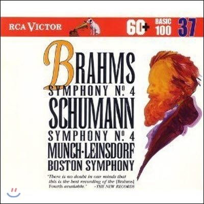 [중고] Charles Munch, Erich Leinsdorf / Brahms: Symphony No. 4, Schumann: Symphony No. 4 (bmgcd9837)