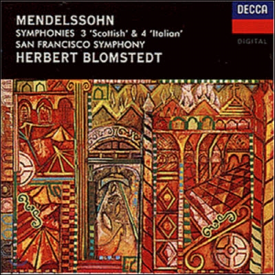 [중고] Herbert Blomstedt / 멘델스존 : 교향곡 3번 &#39; 스코틀랜드&#39;, 4번 &#39;이탈리아&#39; (Mendelssohn : Symphony No3 &#39;Scottish&#39;, No.4 &#39;Italian&#39;/수입/4338112)