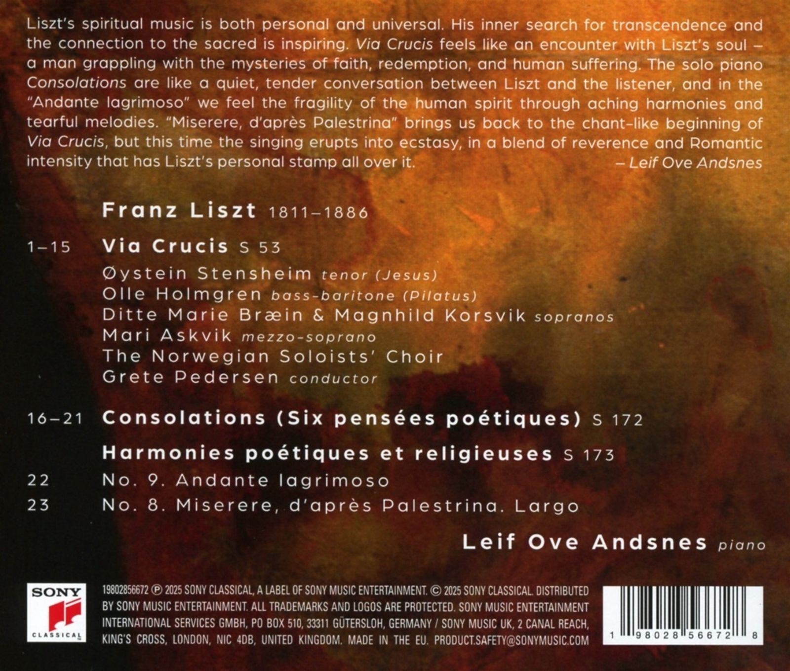 Leif Ove Andsnes 리스트: 십자가의 길 (Liszt: Via Crucis & Solo Piano Works)