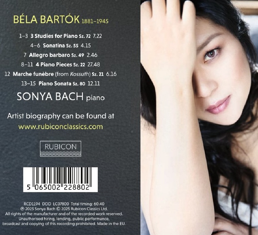 Sonya Bach 바르톡: 피아노 솔로 작품 (Bartok: Solo Piano Works)